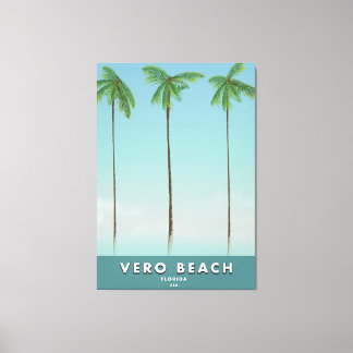 Vero Beach Florida vintage travel poster Canvas Print