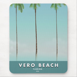 Vero Beach Florida vintage travel poster Mouse Mat