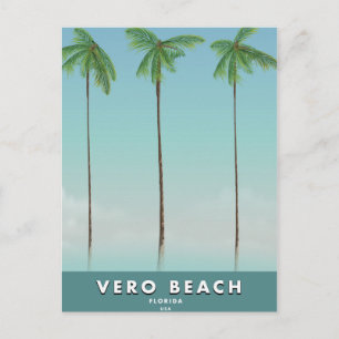 Vero Beach Florida vintage travel poster Postcard