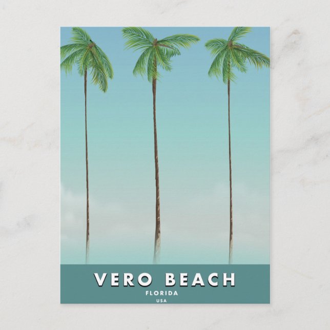 Vero Beach Florida vintage travel poster Postcard (Front)