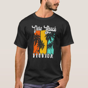 Vero Beach Palm Trees Beach Florida Retro Vacation T-Shirt