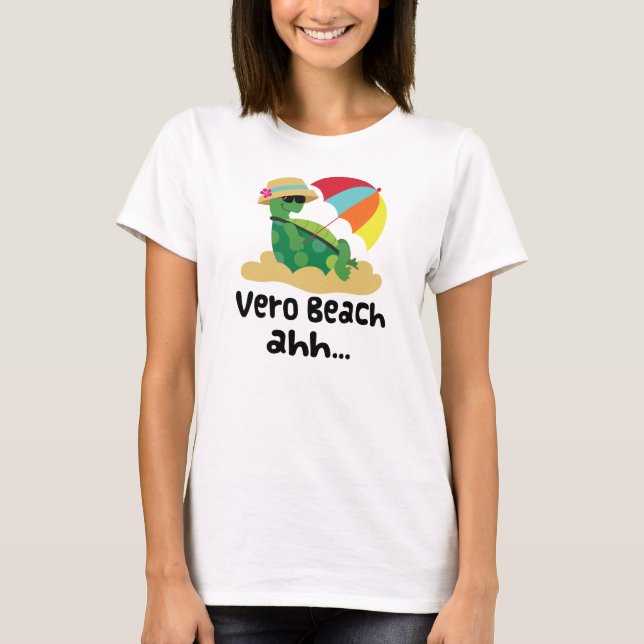 Vero Beach (Turtle on Beach) T-Shirt (Front)