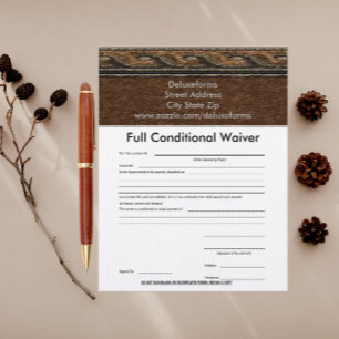 Veron Browns Full Conditional Waiver Custom Letterhead