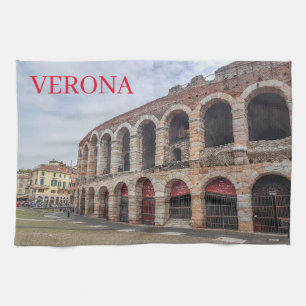 Verona Arena partial view tea towel