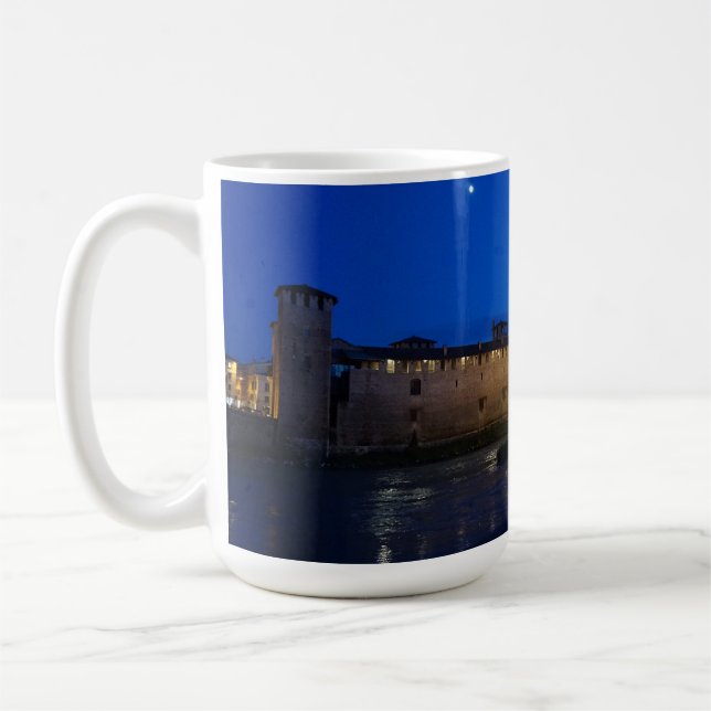 Verona at night - Bridges - Italy  Coffee Mug (Left)