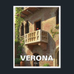 Verona Balcony Italy Travel Postcard<br><div class="desc">Verona, a charming city in northern Italy’s Veneto region, is best known for its romantic allure and well-preserved mediaeval and Roman heritage. Often called the City of Love, Verona is famously linked to Shakespeare’s Romeo and Juliet, drawing visitors to Juliet’s House (Casa di Giulietta), where a small balcony and a...</div>