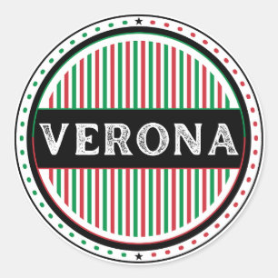 Verona City Pride Emblem – Italian Identity Classic Round Sticker