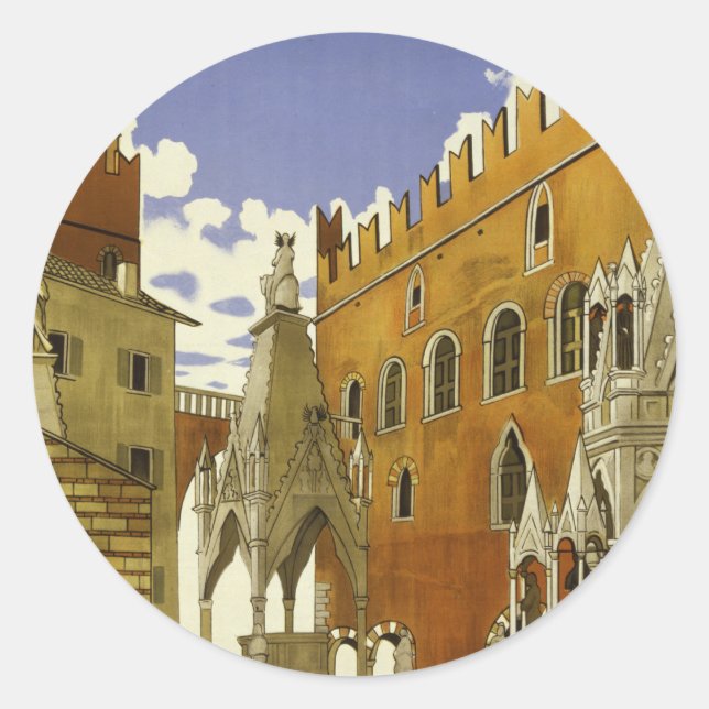 Verona Classic Round Sticker (Front)