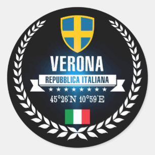 Verona Classic Round Sticker