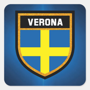 Verona Flag Square Sticker