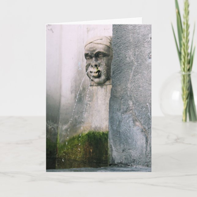 Verona Fountain - Blank Inside Greeting Card (Front)