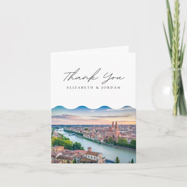 Verona Italy Blank Thank You Card (Front)