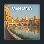 Verona Italy Bridge Travel Magnet<br><div class="desc">Verona, a charming city in northern Italy’s Veneto region, is best known for its romantic allure and well-preserved mediaeval and Roman heritage. Often called the City of Love, Verona is famously linked to Shakespeare’s Romeo and Juliet, drawing visitors to Juliet’s House (Casa di Giulietta), where a small balcony and a...</div>