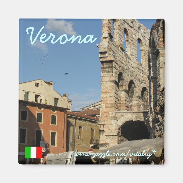 Verona Italy cool magnet design (Front)