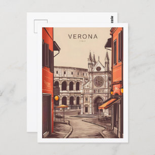Verona Italy Famous Travel Place Postcard