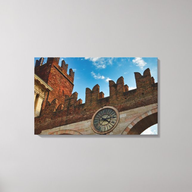 Verona (Italy), "portoni della Bra" Canvas Print (Front)