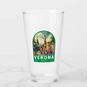 Verona Italy Travel Art Vintage Glass