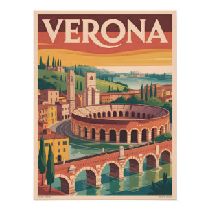 Verona Italy vintage Photo Print