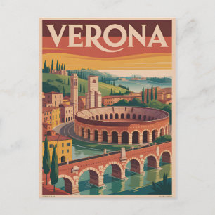 Verona Italy vintage Postcard