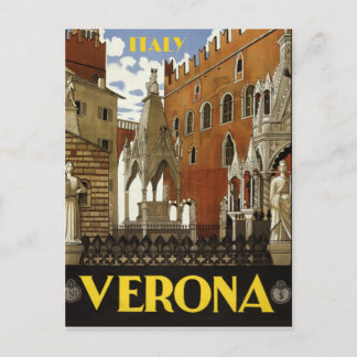 VERONA ITALY VINTAGE TRAVEL POSTCARD