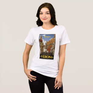 VERONA ITALY VINTAGE TRAVEL POSTER Tri-Blend SHIRT
