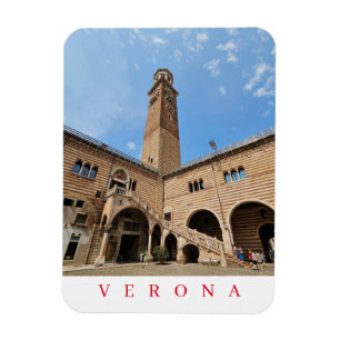 Verona Lamberti Tower view fridge magnet