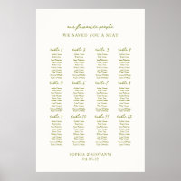 VERONA Moss Wedding Seating Plan