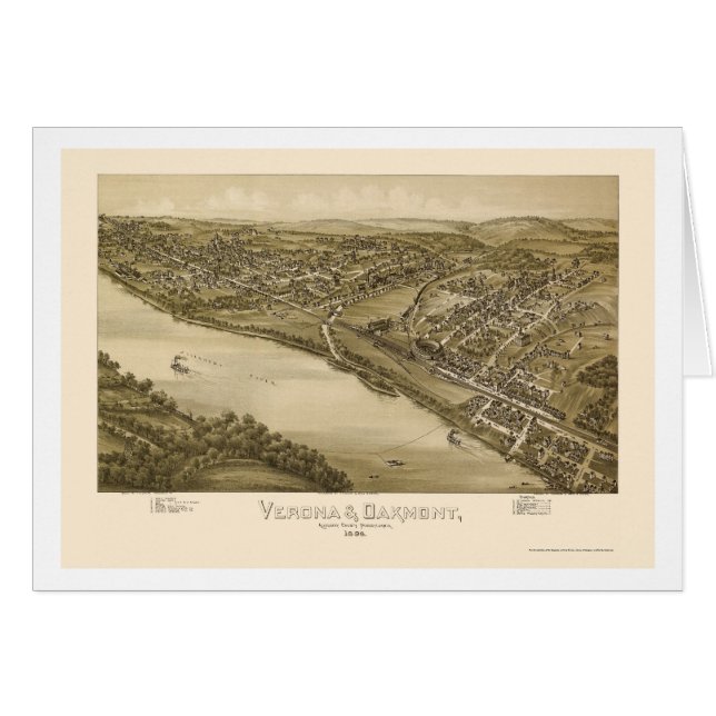 Verona & Oakmont, PA Panoramic Map - 1896 (Front Horizontal)
