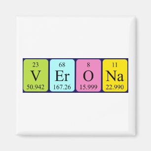 Verona periodic table name magnet