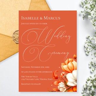 Verona Sunset Floral Wedding Invitation