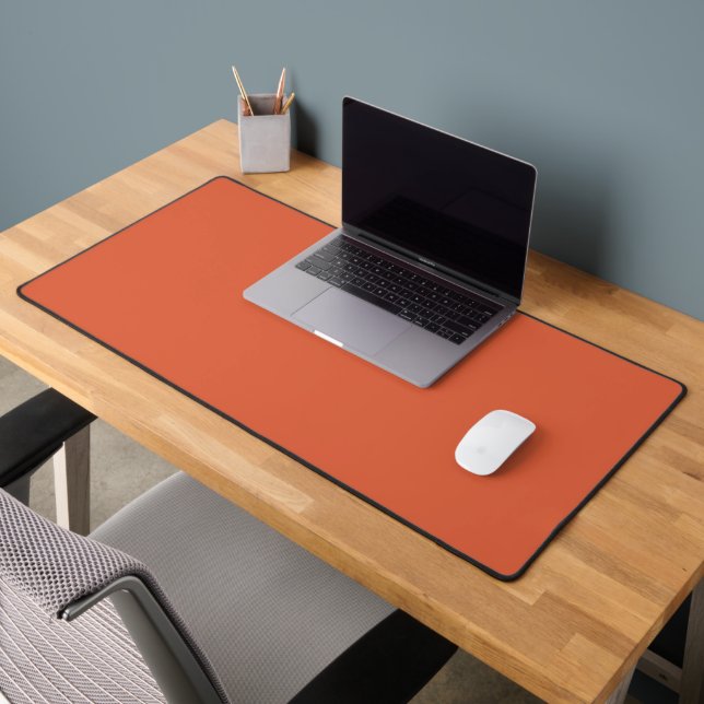 Verona Sunset Orange Solid Colour Desk Mat (Office 2)