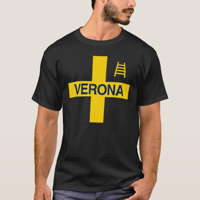 Verona Tifo Hellas Gialloblù Brigades Curva Sud St T-Shirt (Front)