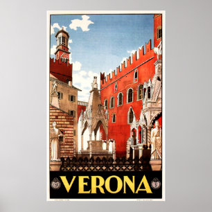 VERONA Veneto ITALY Vintage Italian Travel Poster