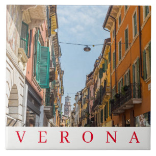 Verona Via Mazzini view ceramic tile