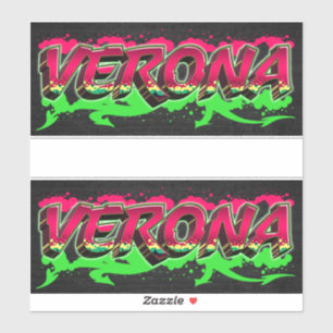 Verona Vorname Name Graffiti Aufkleber Sticker