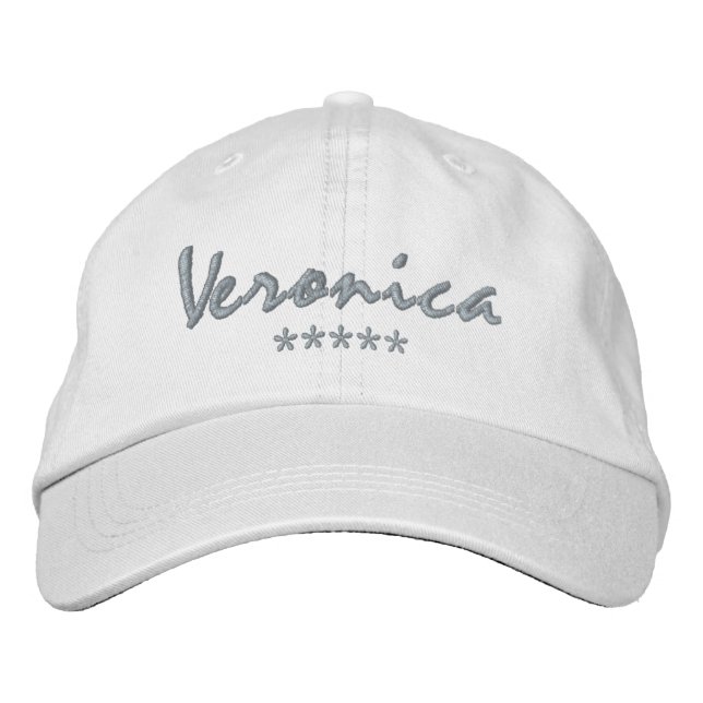 Veronica Name Embroidered Hat (Front)