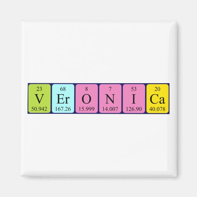Veronica periodic table name magnet (Front)