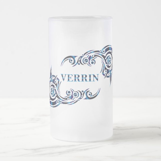 Verrin 3 Beer Glass Frosted Glass Beer Mug (Center)