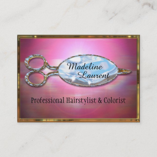 Versailant Cut Hairstylist Salon   3.5" x 2.5" Business Card (Front)