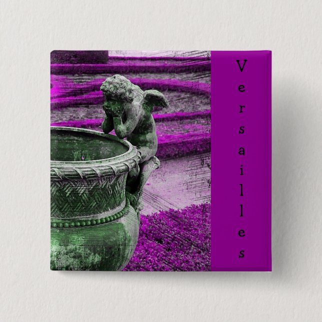 Versailles Angel Grunge 15 Cm Square Badge (Front)