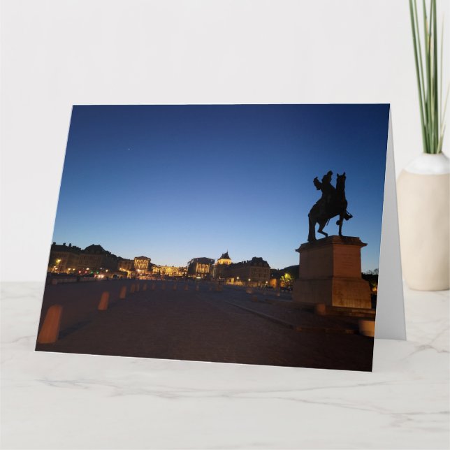  Versailles At Sunset Folded Greeting Card (Front)