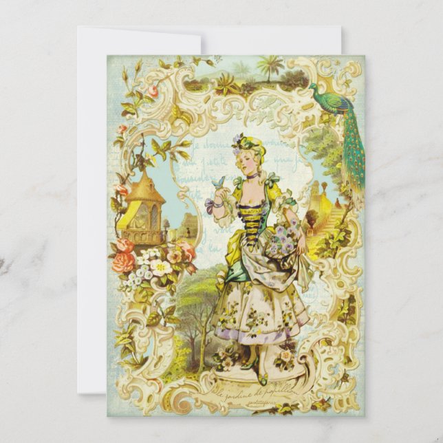 Versailles Butterfly Garden Invitations (Front)