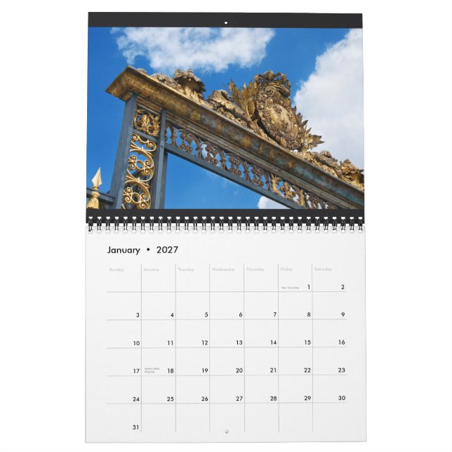 Versailles Calendar 2014 (Jan 2027)