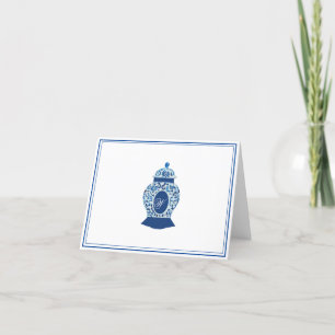 Versailles Chinoiserie Ginger Jar  Monogram W  Thank You Card