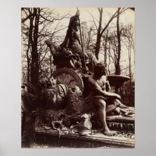 Versailles, Fountain of Triumphant France, Atget Poster