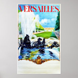 Versailles, France, Vintage Travel Poster