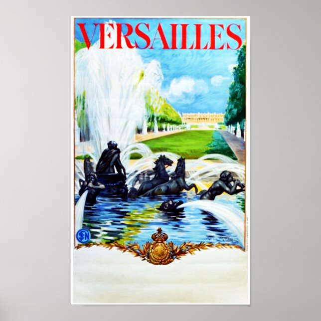 Versailles, France, Vintage Travel Poster (Front)