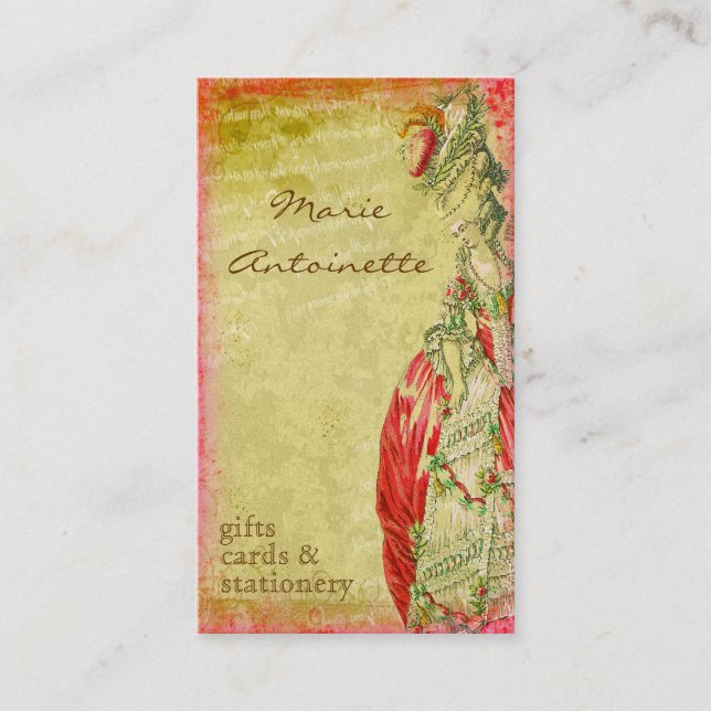Versailles Marie Antoinette Business Cards (Front)