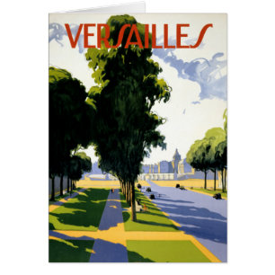 Versailles Vintage Travel Poster Restored