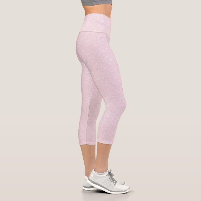 Versatile Blush Pink Floral Capris  (Right)